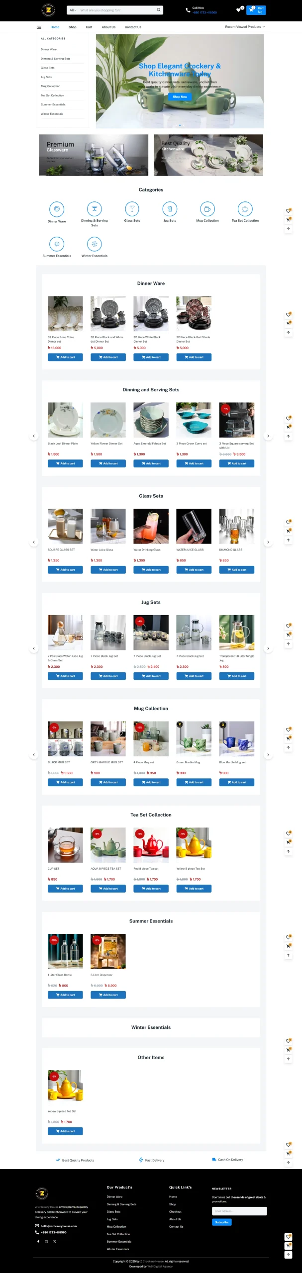 Z Crockery House Website 1 scaled