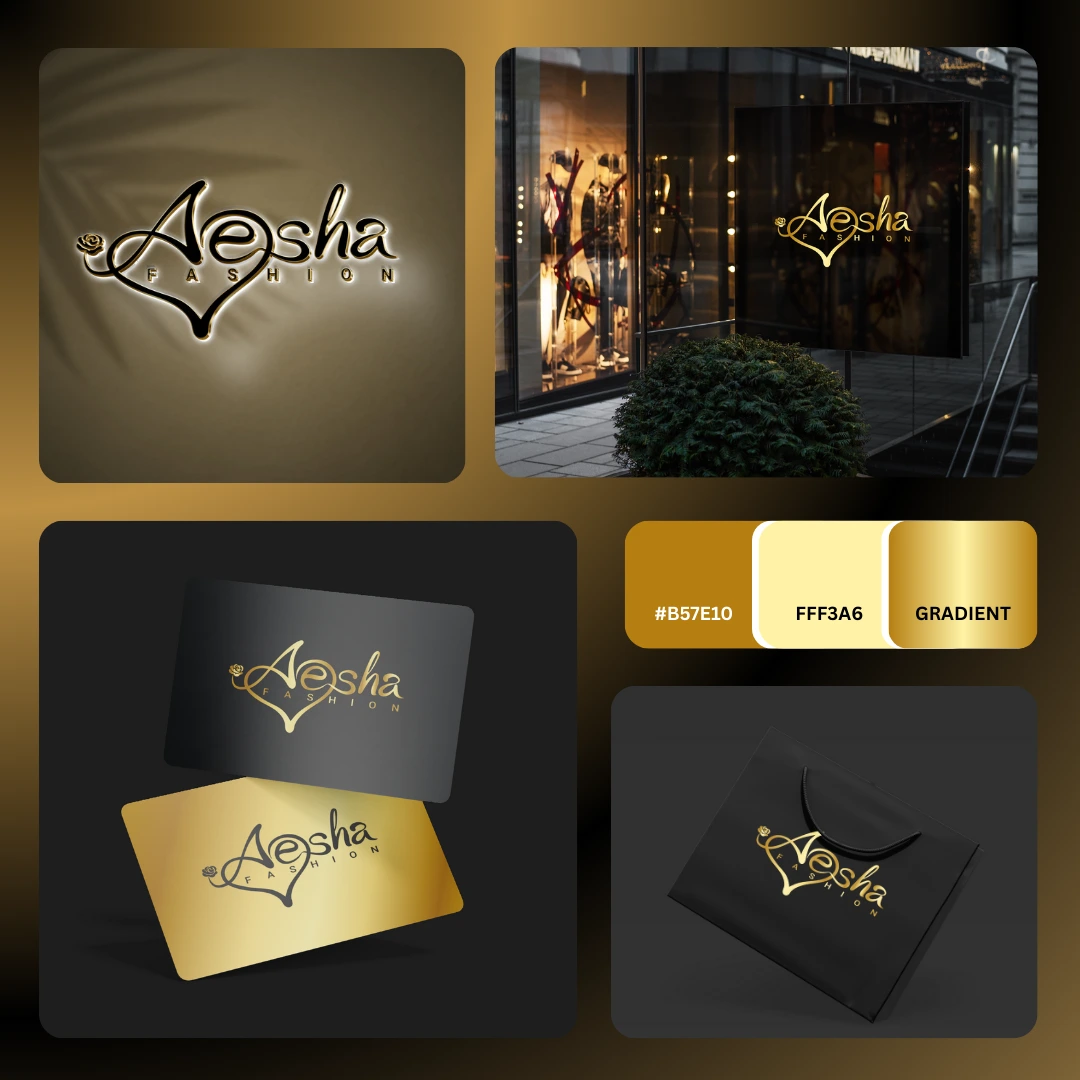 Ayesha Fashion Logo Branding Presentation