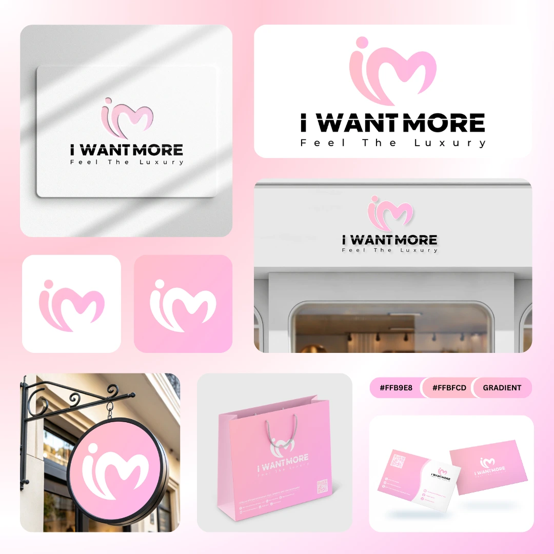 I Want More Logo Branding Presentation